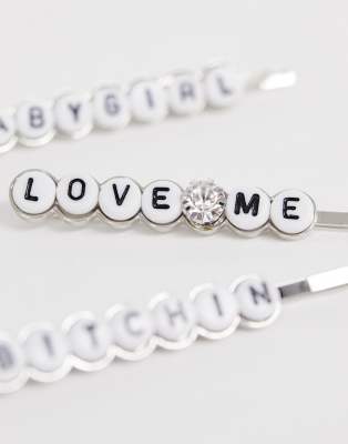 3 À Barrettes GlamorousLot Et Perles De Exclusivité En Messages vnOmNw80
