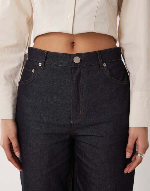 Glamorous low rise baggy jeans in dark indigo - part of a set, 4 of 5