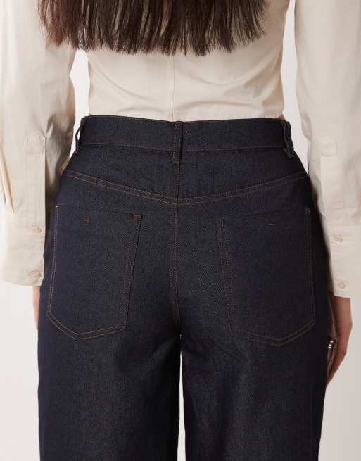 Glamorous low rise baggy jeans in dark indigo - part of a set, 5 of 5