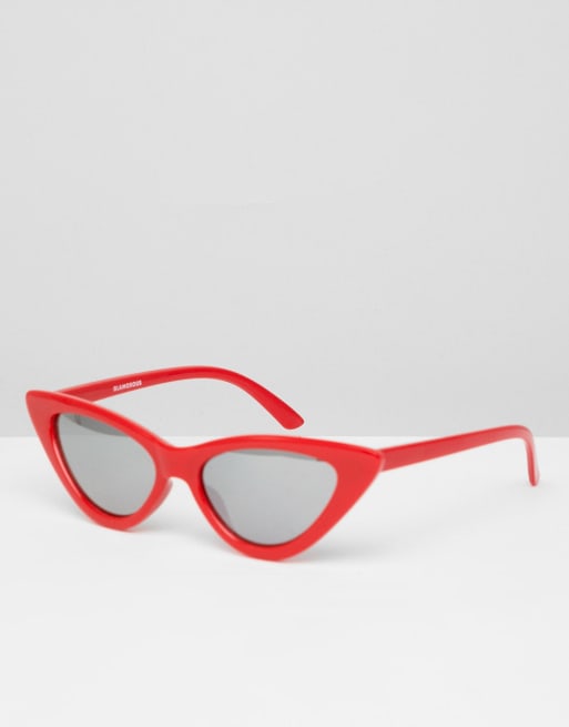 Glamorous Lunettes De Soleil Yeux De Chat Rouge Asos