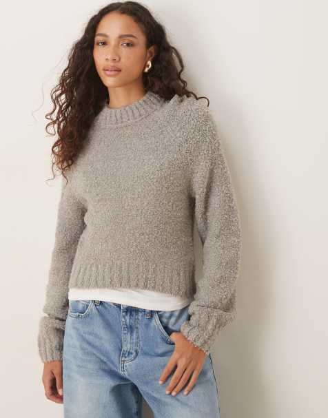 Glamorous - Maglione grigio aderente squadrato - view 1