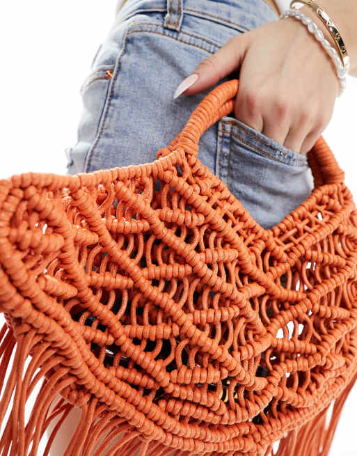 Orange clutch bag asos hotsell