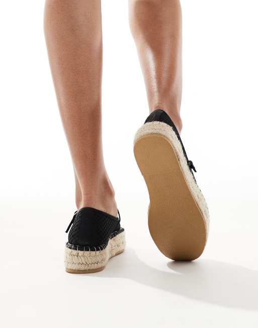 Glamorous – Mary-Jane-Espadrilles aus Netzstoff in Schwarz, 3 von 4