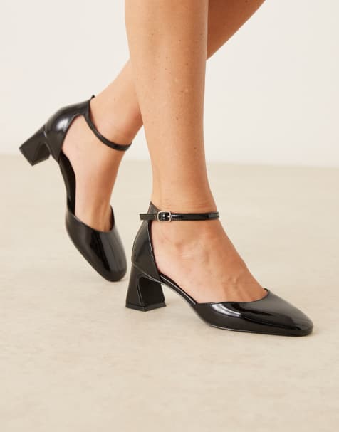Glamorous mary janes in black patent - view 1