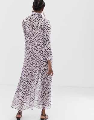 dalmatian print maxi dress