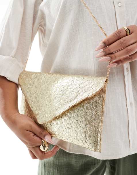 Glamorous - Metallic envelop clutch in goud - view 1