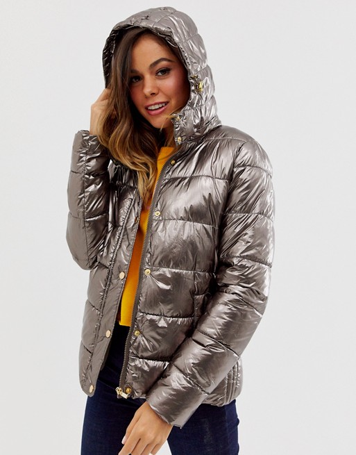 Glamorous metallic padded jacket