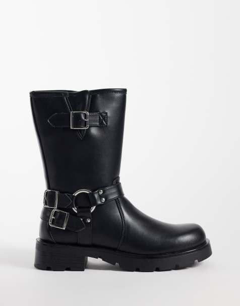 Glamorous mid ankle boots in black - view 1