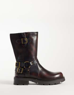 Glamorous Mid-ankle Height Moto Boots In Multi