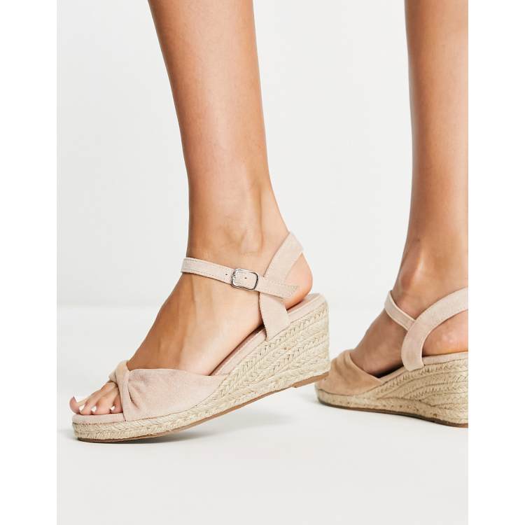 schuh Venus closed toe wedge espadrilles in natural