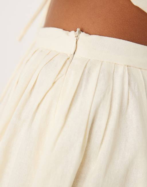 Glamorous midaxi a-line skirt in buttermilk, 5 of 5