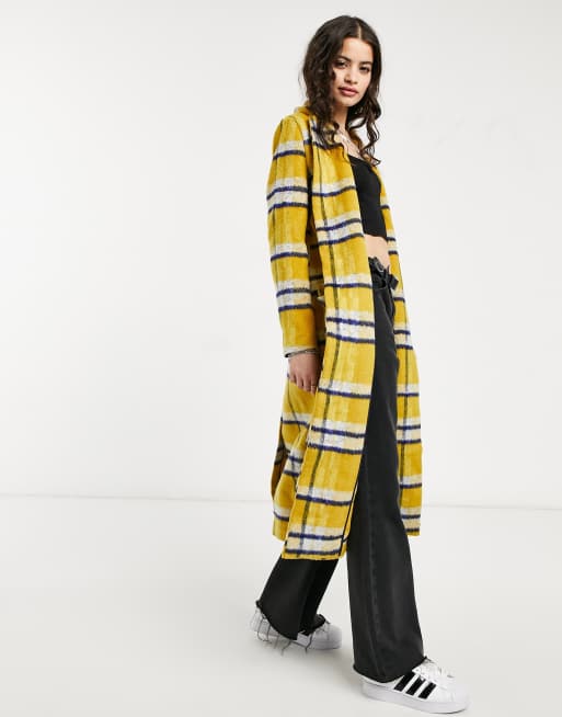 Asos yellow cheap coat