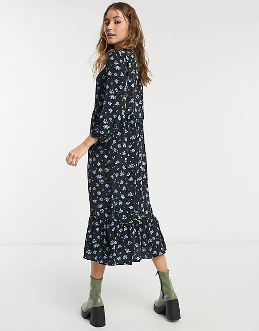 Dresses Glamorous midi smock dress in forget me not floral 