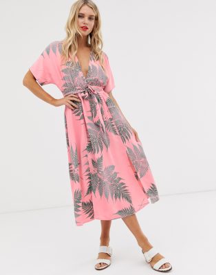 asos palm print dress