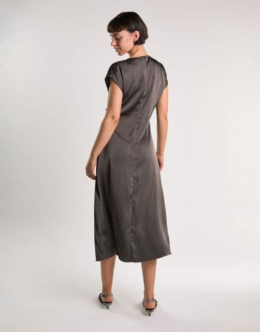 Glamorous Midi wrap dress in bitter chocolate, 2 of 4