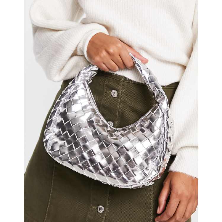 Metallic silver online bag