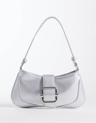 Glamorous - Mini-sac porté épaule à boucle - Argenté