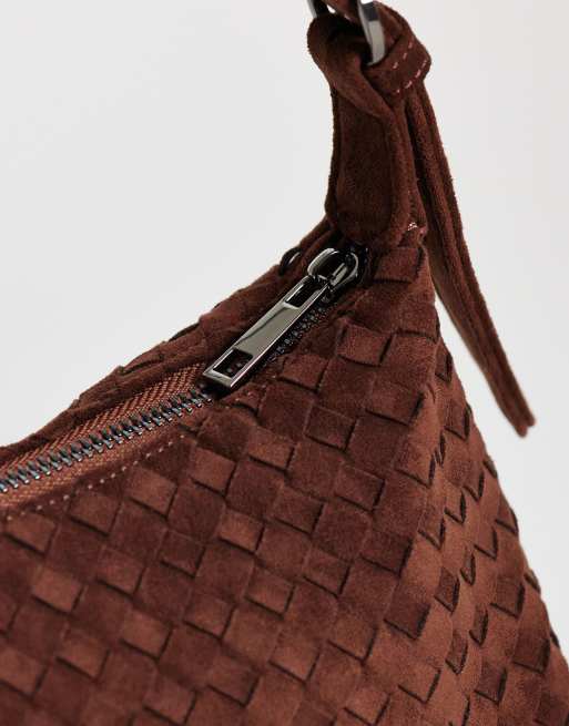 Glamorous - Mini-sac porté épaule tressé en imitation daim - Marron, 3 de 4