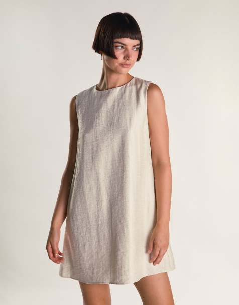 Glamorous Mini shift dress in cream shimmer - view 1