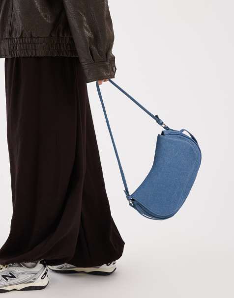 Glamorous - Mini zadeltas in denim blauw - view 1