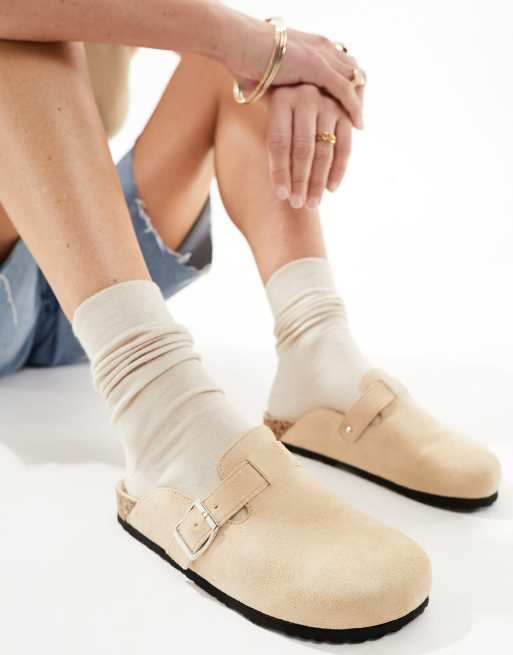 Glamorous - Muiltjes in beige