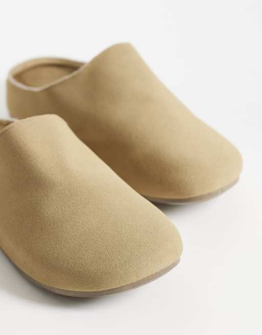 Glamorous mule clogs in taupe suedette, 4 of 4