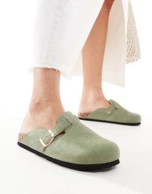 Glamorous - Mules in Khaki-Grün