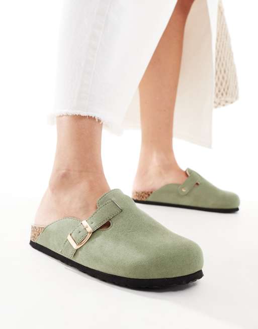 Glamorous Mules in khaki Green