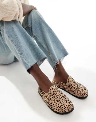 Glamorous - Mules mit Leopardenmuster-Neutral