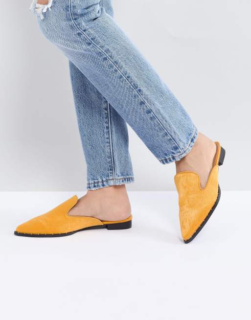 Yellow 2024 mules flat