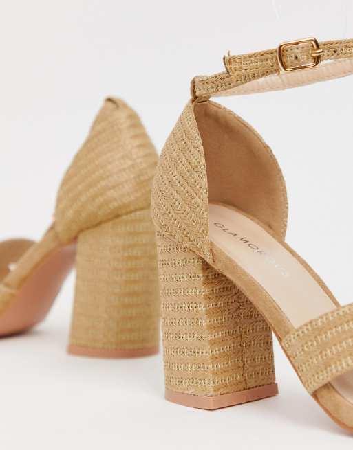 Straw 2024 sandals heels