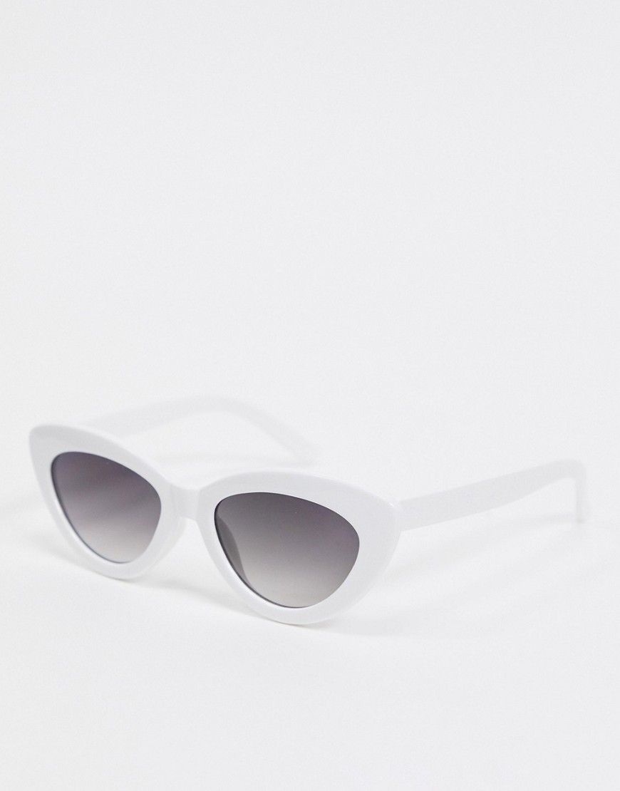 Glamorous - Occhiali da sole a occhi di gatto bianchi-Bianco
