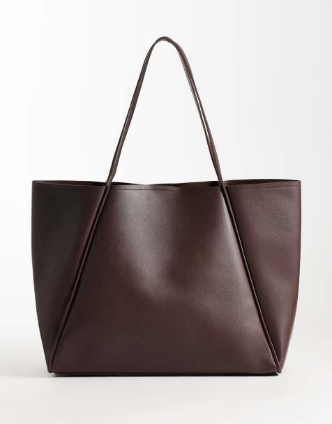 Glamorous Oversize-Shopper in Dunkelbraun - view 1