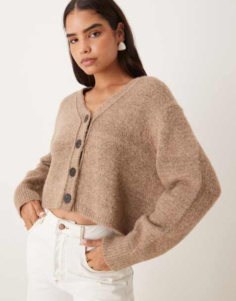 Glamorous Oversized cardigan in brown marl - view 1