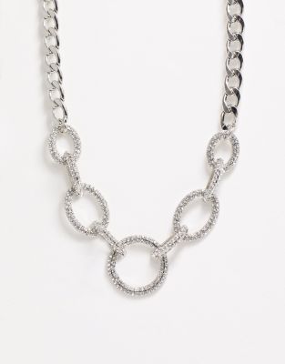 Glamorous  Halsband med oversize-kedja-Silver Silver
