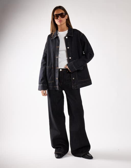Glamorous Oversized denim jacket in indigo, 2 of 4