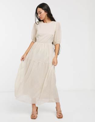 elastic bodice maxi dress