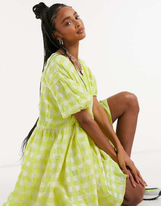 asos neon dress