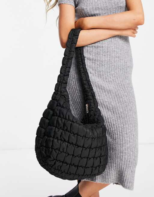 Glamorous oversized padded shoulder bag in nylon