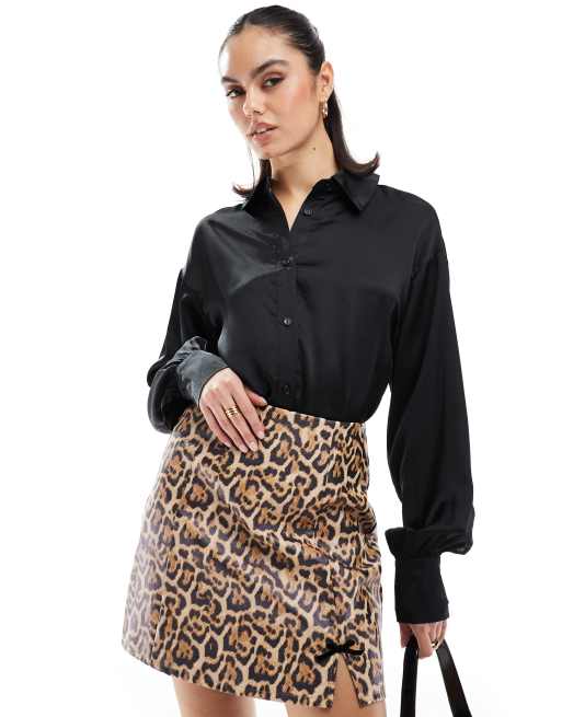 Glamorous Oversized shirt in black