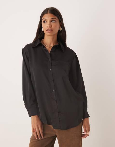 Glamorous oversized shirt in black - view 1
