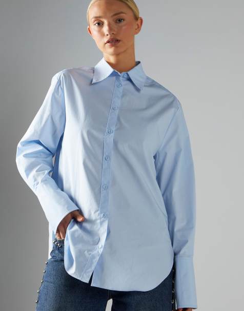 Glamorous Oversized shirt in light blue - view 1