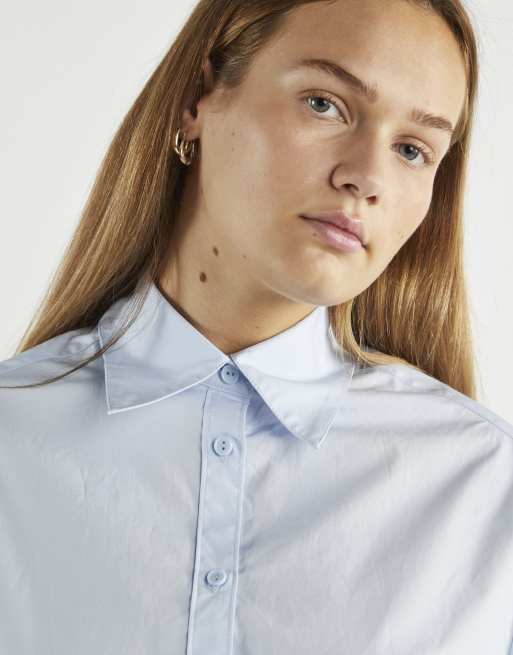 Glamorous Oversized shirt in light blue, 3 of 4