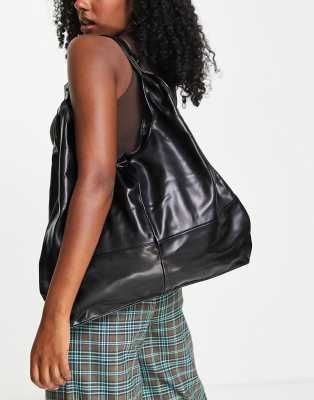 Glamorous oversized shoulder bag in black