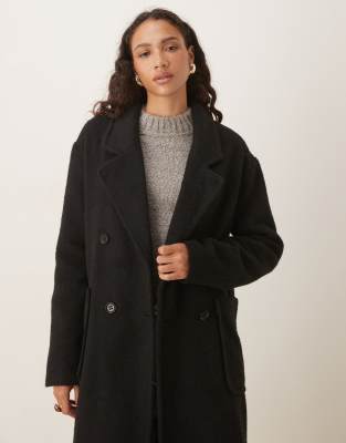 Glamorous Oversized Tailored Coat In Black