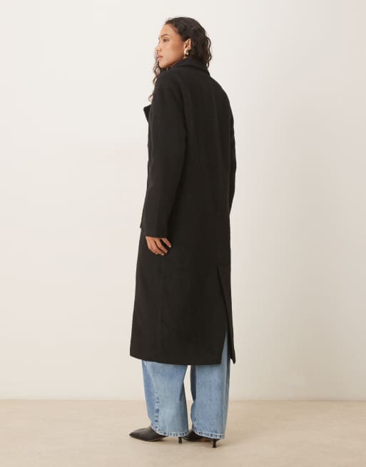 Glamorous oversized tailored coat in black