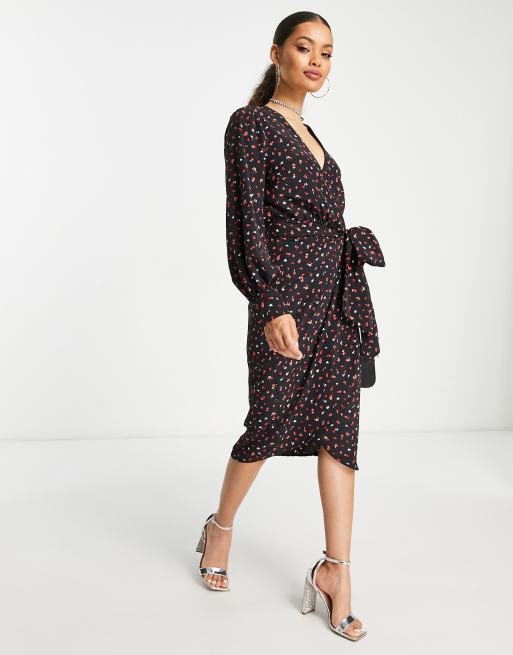 Fitted wrap dress hotsell