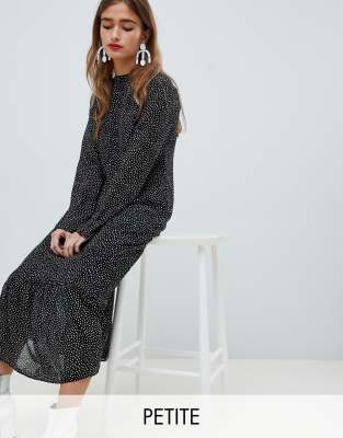 polka dot midi dress petite