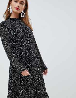 polka dot midi dress petite