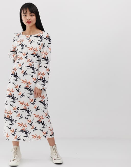 Glamorous Petite – Midi-Teekleid mit Palmenmuster, 4 von 4